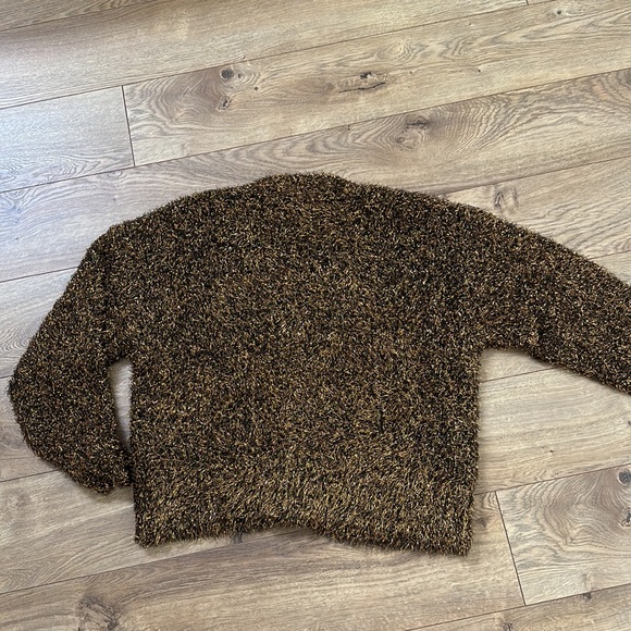 Anthropologie Black and Gold Cardigan Sweater - Picture 5 of 6